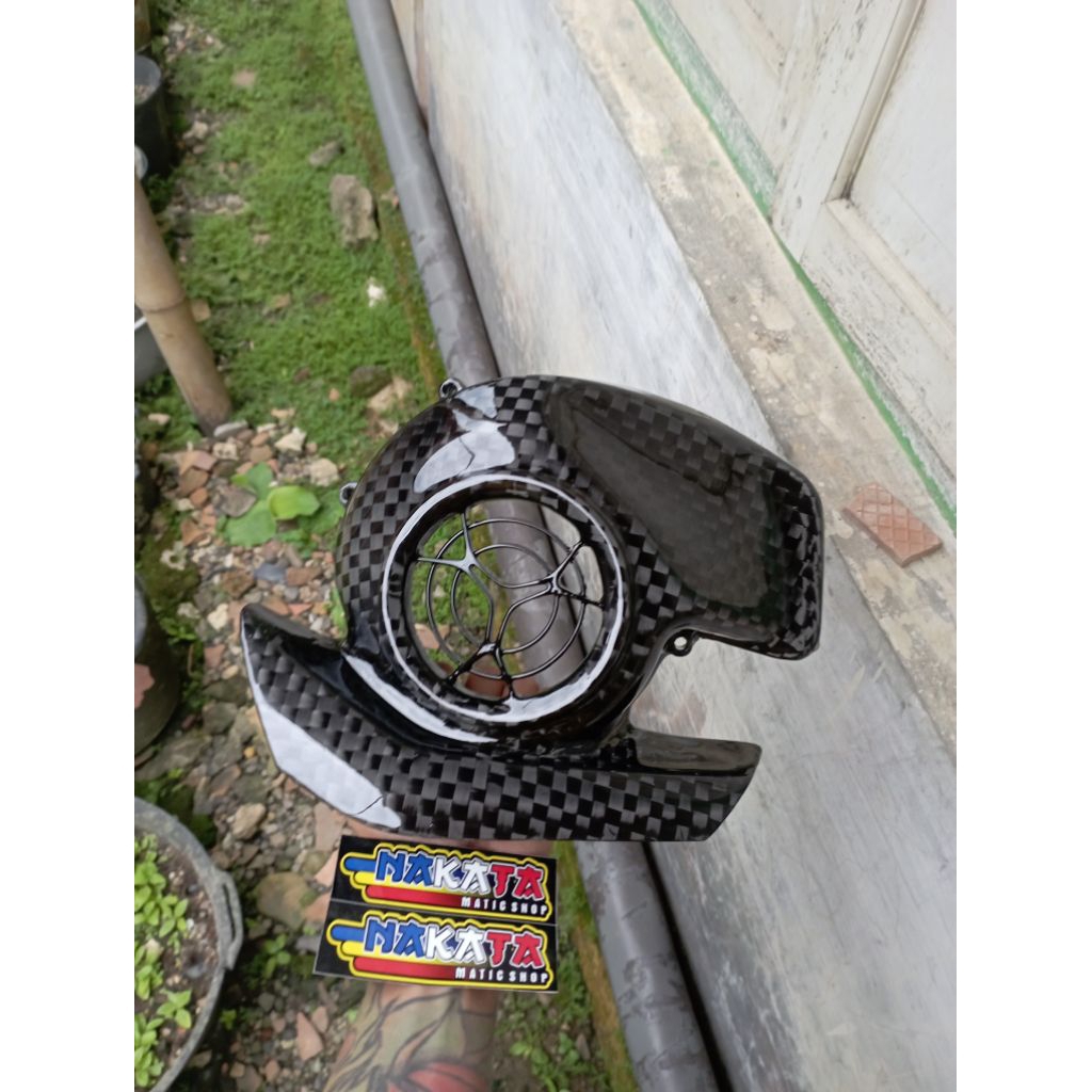 COVER KIPAS FAN FAZZIO FILANO MIO GEAR ORIGINAL KEVLAR CATUR COVER TUTUP KIPAS YAMAHA FREEGO FILANO 