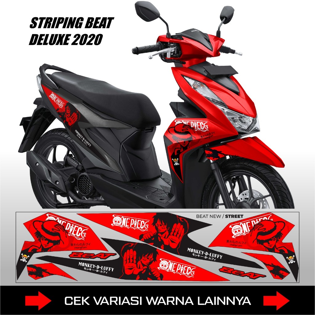 STIKER ONE PIECE BUAT MOTOR BEAT NEW 2020-2023 / STICKER STRIPING HONDA BEAT DELUXE GEN1