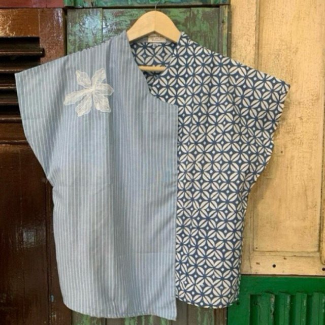 Batik Luwes Putera - Bluse Katun Setali Bordir