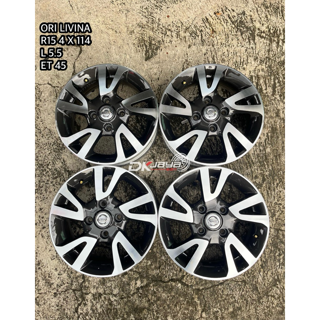 VELG ORI LIVINA R15 4x114 (HARGA UNTUK 4PCS VELG)