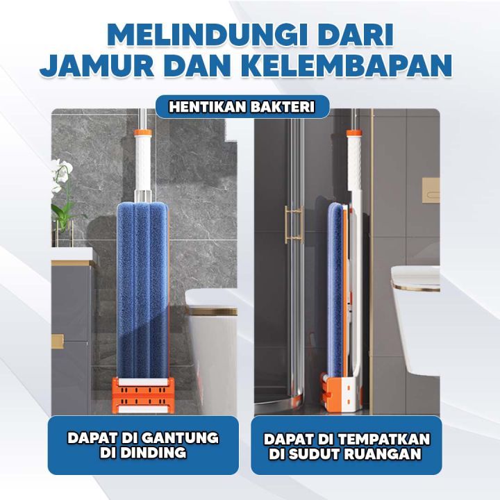 Alat Pel Lantai Putar Otomatis Magic Twist Mop Alat Pel Lantai Putar Otomatis Pel Putar 360