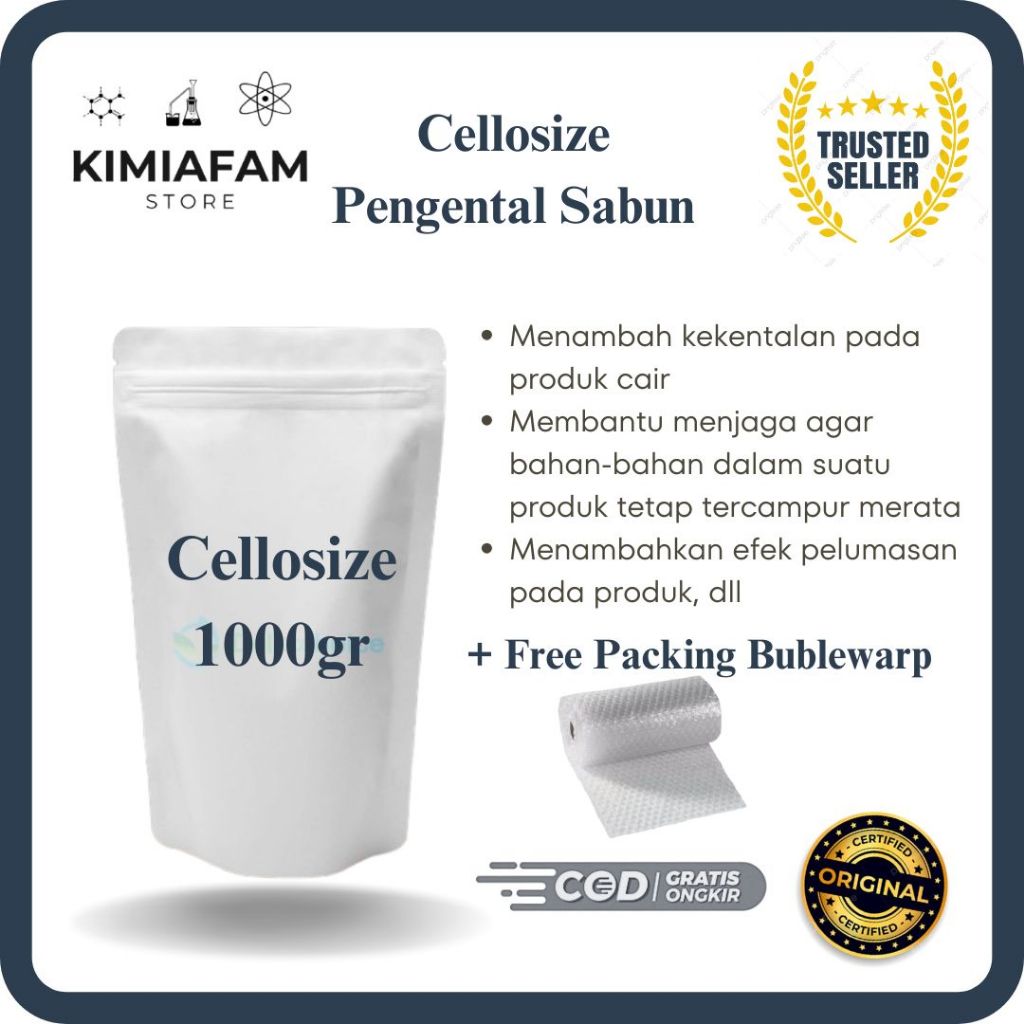 Cellosize HEC Bubuk Pengental Air Cellulose Ori 1000gr