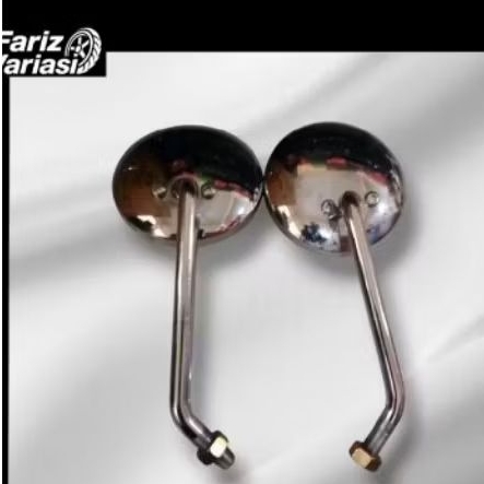 Spion Bulat Besi Full Chrome Vespa Matic Universal Spion Bulat Mini Vespa Fazio Scoopy Filano Stylo