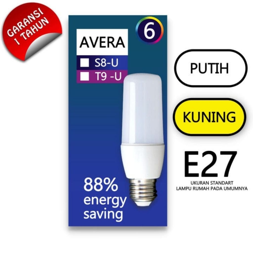 LAMPU LED AVERA 12 WATT KUNING