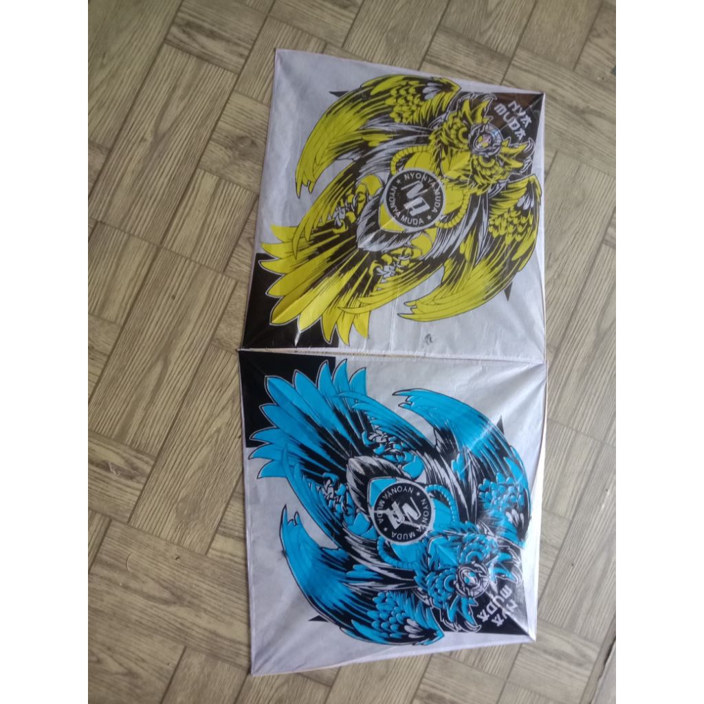 layangan sukhoi petung 2 lilitan 2 warna 5pcs