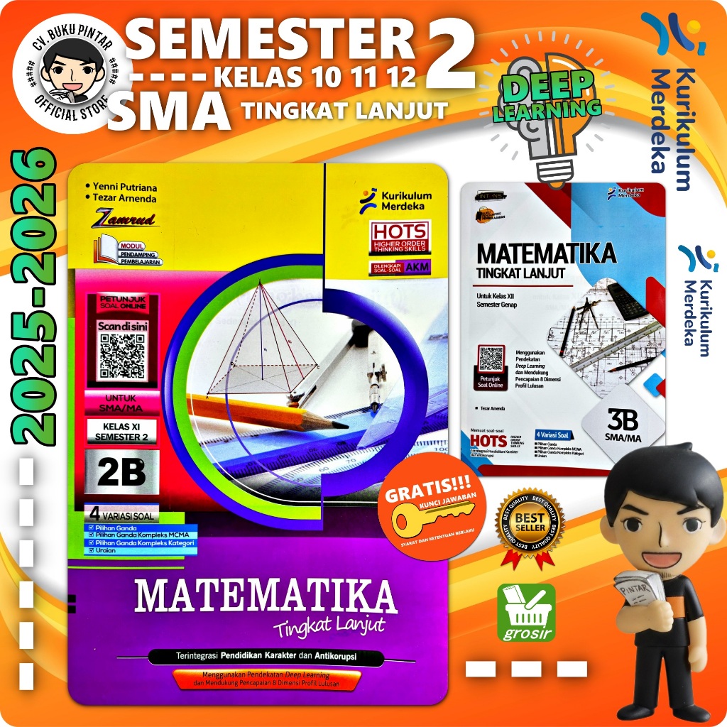 BUKU LKS MATEMATIKA TINGKAT LANJUT SMA KELAS 11 12 SEMESTER 1 & 2 KURIKULUM MERDEKA KURMER 2025-2026