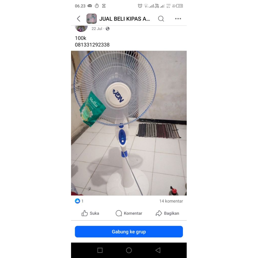 kipas bekas polytron