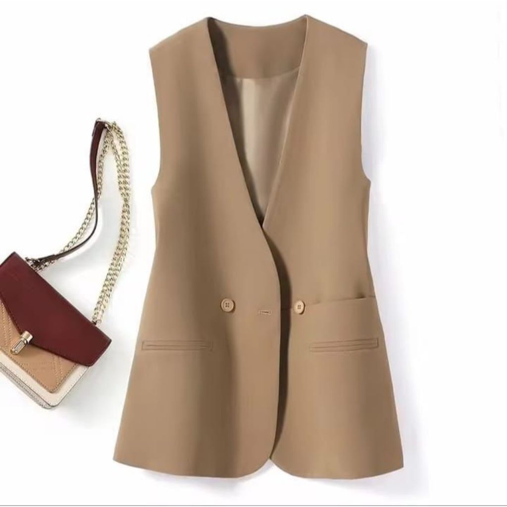 [PROMO]Vest Wanita Elegant/Blazer Wanita Tanpa Lengan Rompi