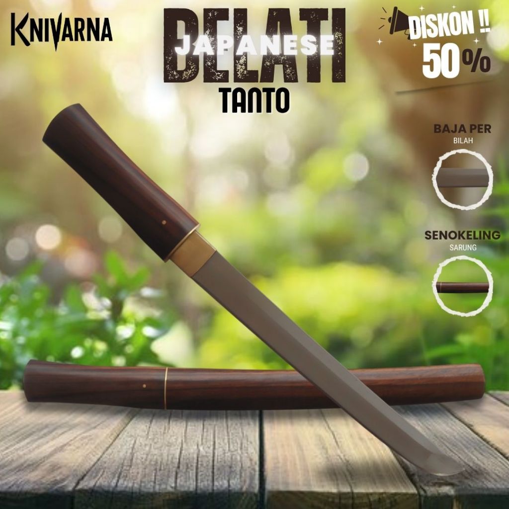Tanto Baja Sarung Kayu Senokeling 30 cm
