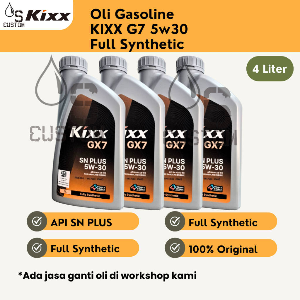 Oli Gasoline KIXX GX7 5w30 4L Full Synthetic dulu KIXX G1