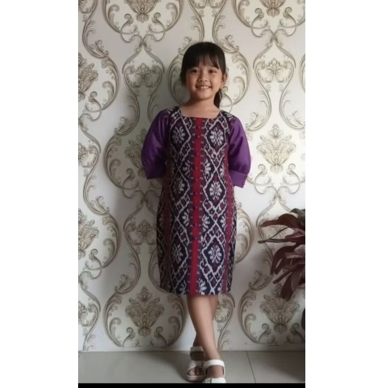 dress anak ABY TENUN JEPARA model sepan