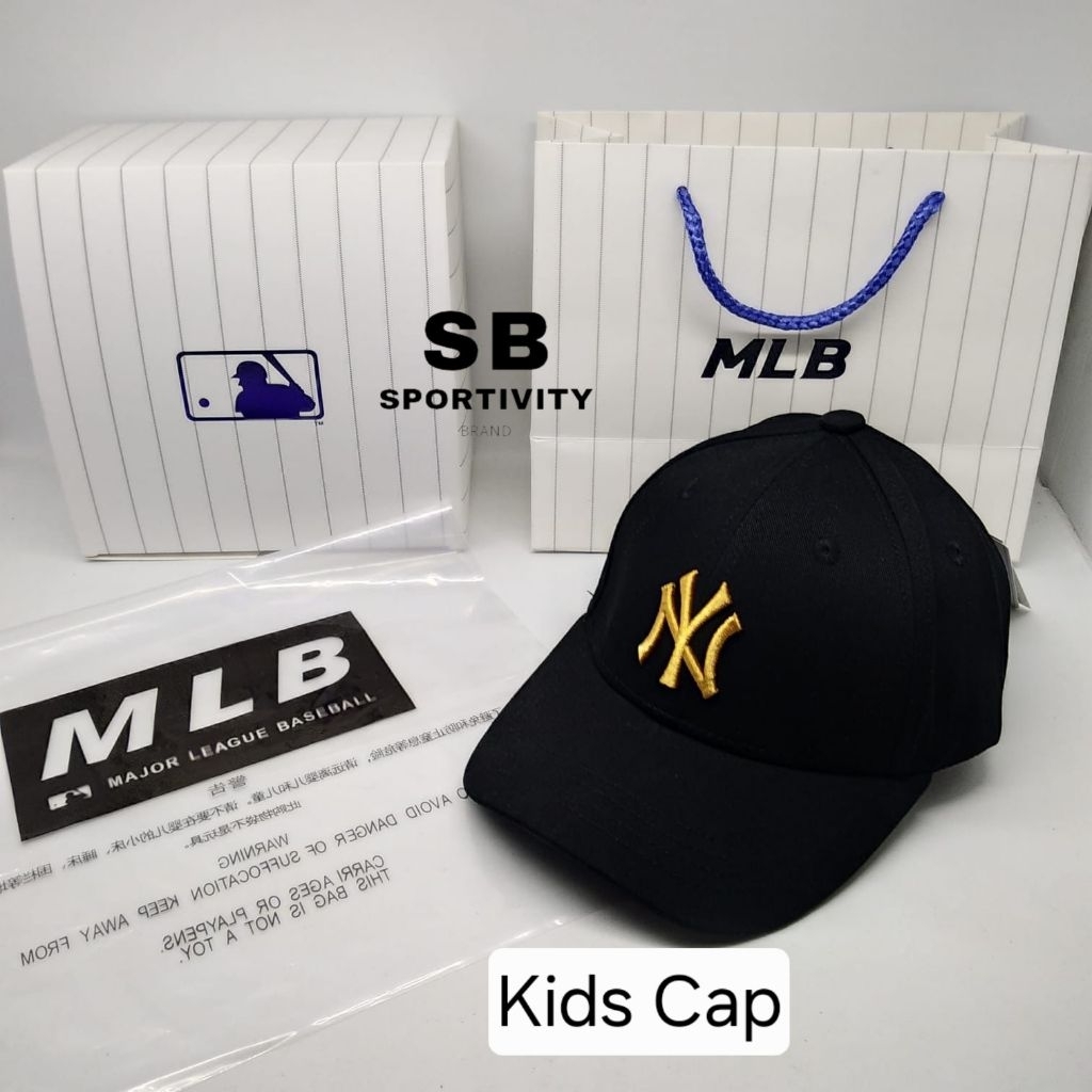 Topi Kids Anak Baseball MLB NY YANKEES S BLACK GOLD S-408