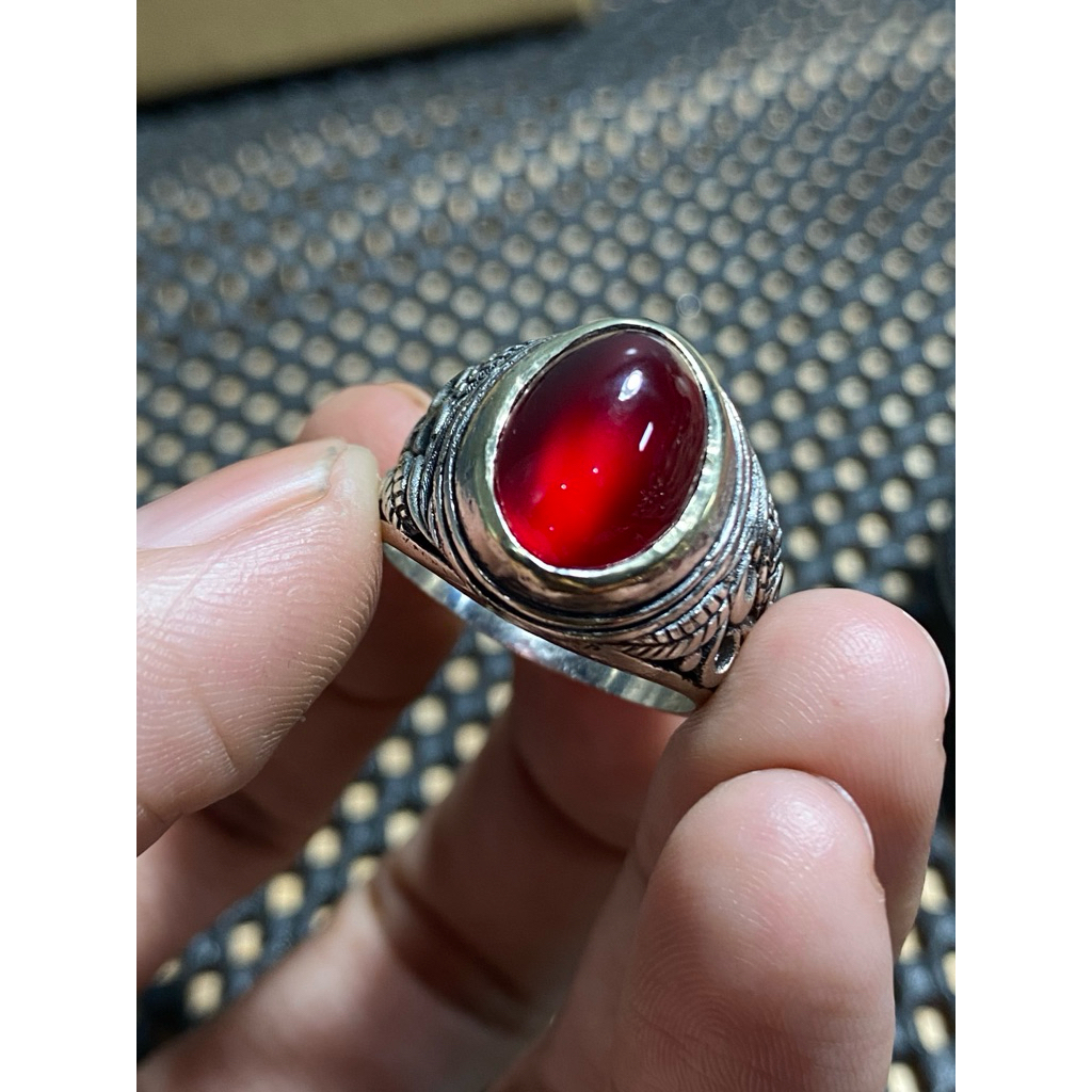 batu cincin red baron kantoran ajib giwang