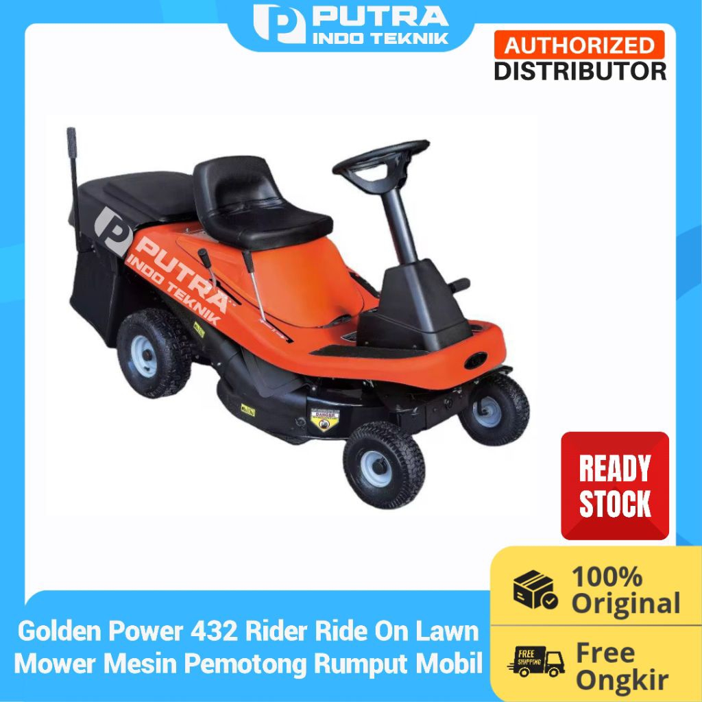 Golden Power 432 Rider Ride On Lawn Mower / Mesin Pemotong Rumput Mobil Mesin Babat Rumput Semak Bel