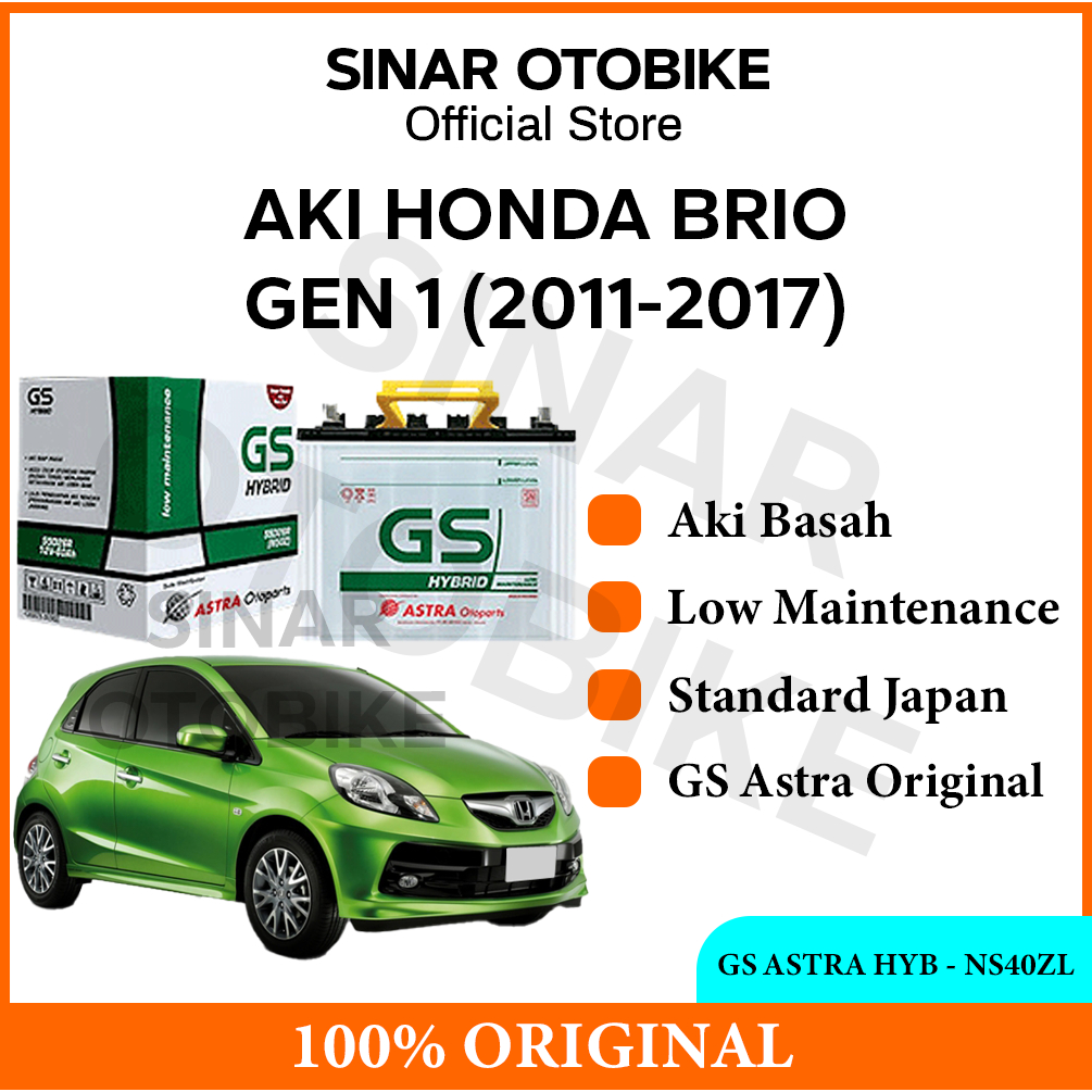 AKI BRIO LAMA GS ASTRA HYBRID BASAH NS40ZL