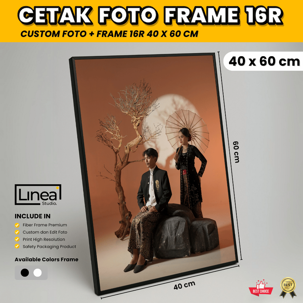 Cetak Foto Bingkai Frame Ukuran 16R 40x60cm Custom Foto