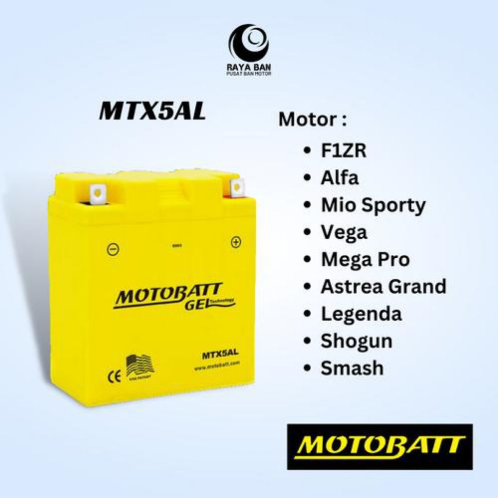 aki Kering Motobatt MTX5AL Yamaha Mio Original