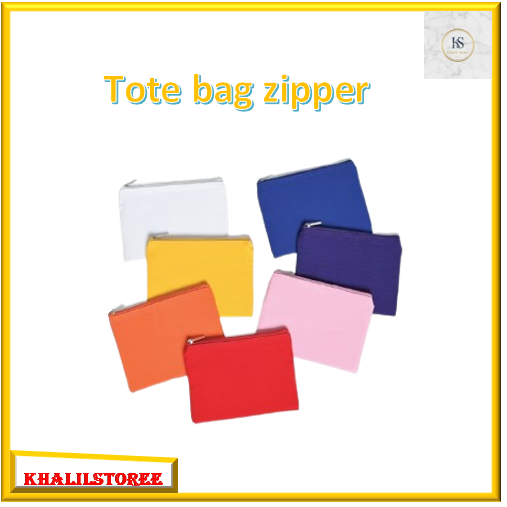 Pouch Zipper Kanvas Premium Polos - Dompet Resleting Canvas Travel Kosmetik Gadget Makeup