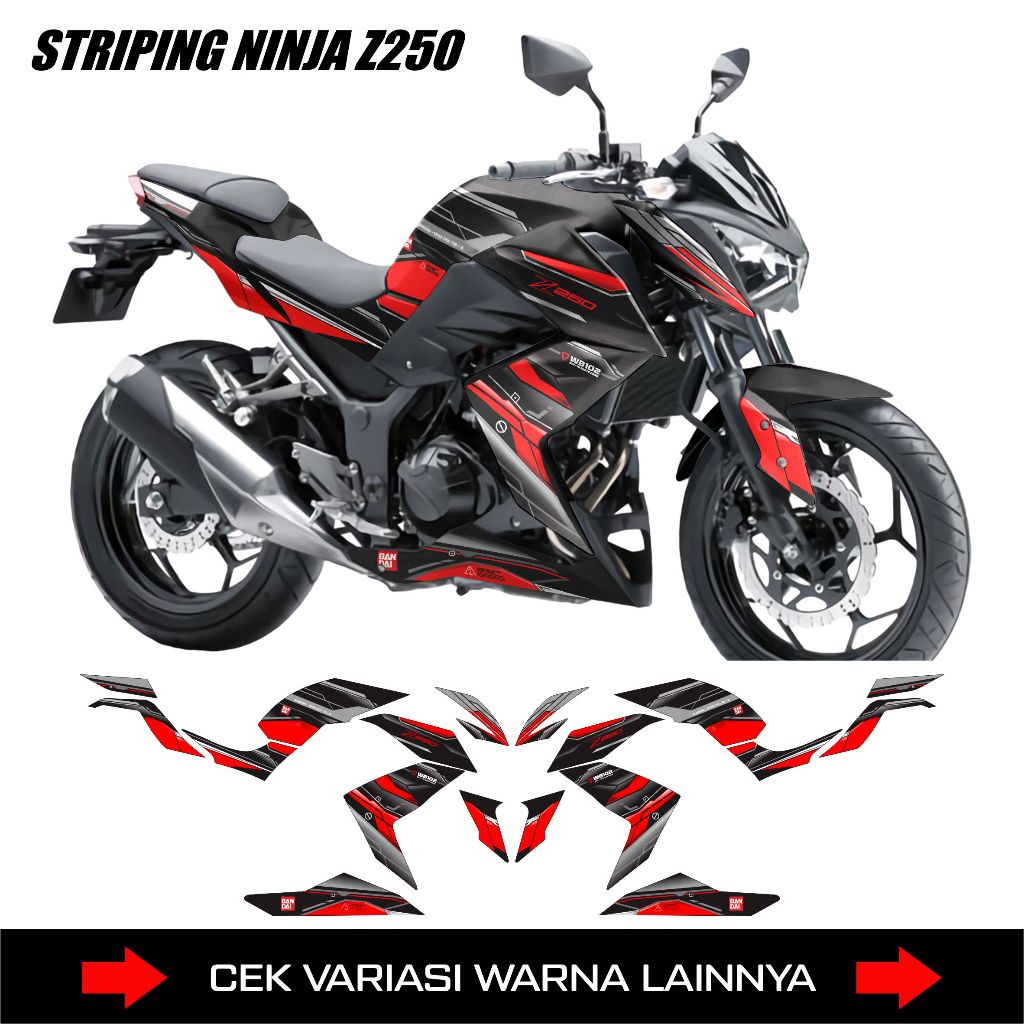 STRIPING NINJA Z250 LIVERY KRT GRAVIS/DECAL STICKER KAWASAKI NINJA Z250