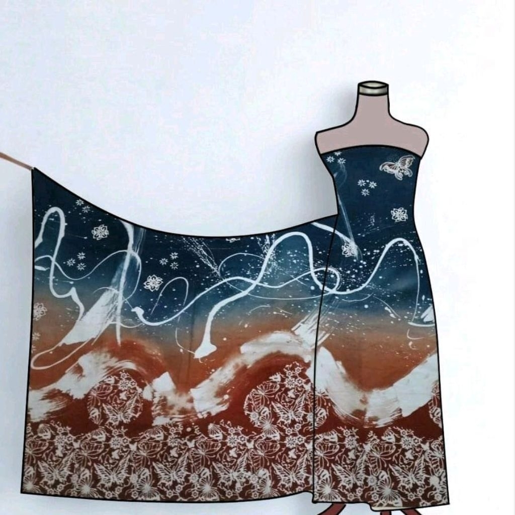 KAIN BATIK ABSTRAK KONTEMPORER BATIK TEMANGGUNG
