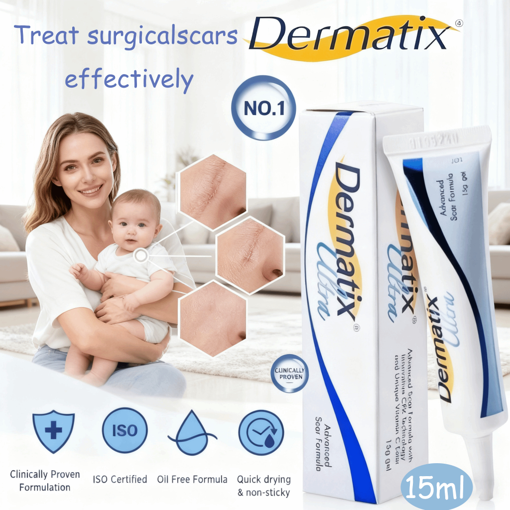 [ORI EXP2028 Beli 2 gratis 1] Dermatix Ultra Scar Removal Cream 15gr Penghilang Bekas Luka - Stretma