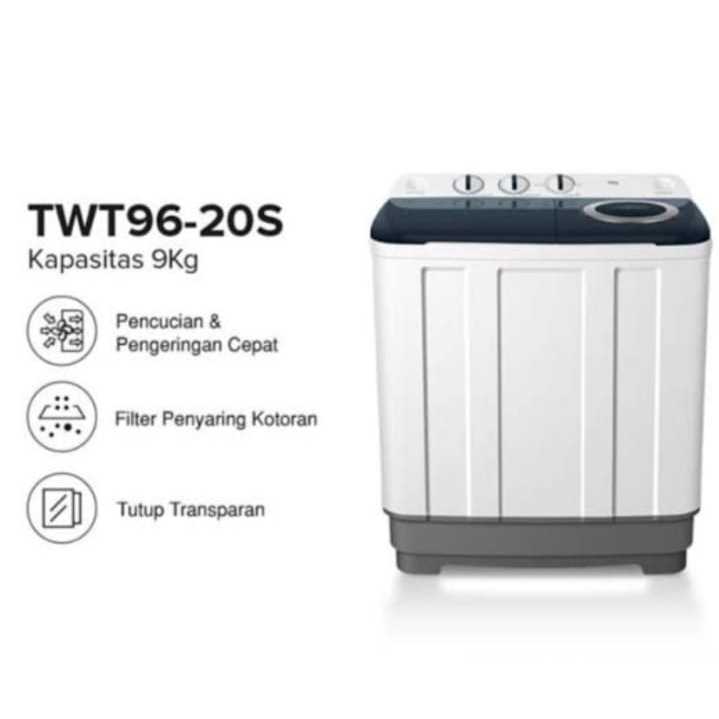 Mesin Cuci 2 Tabung TCL TWT96-20S