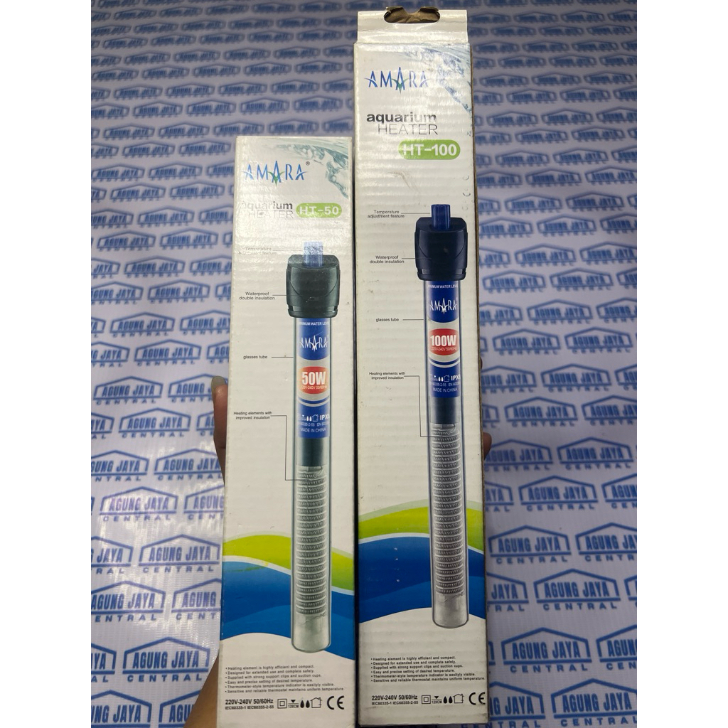 LAMPU HEATER AMARA 50WATT LAMPU HEATER 100WATT HEATER AQUARIUM AMARA