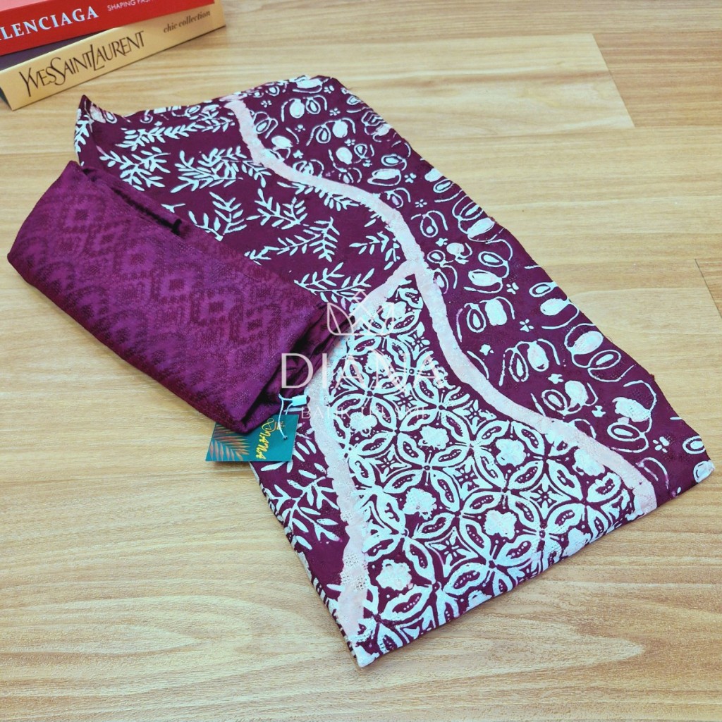 ONE SET KAIN BATIK MOTIF DAN POLOS BAHAN VISCOSE SEMI SUTRA