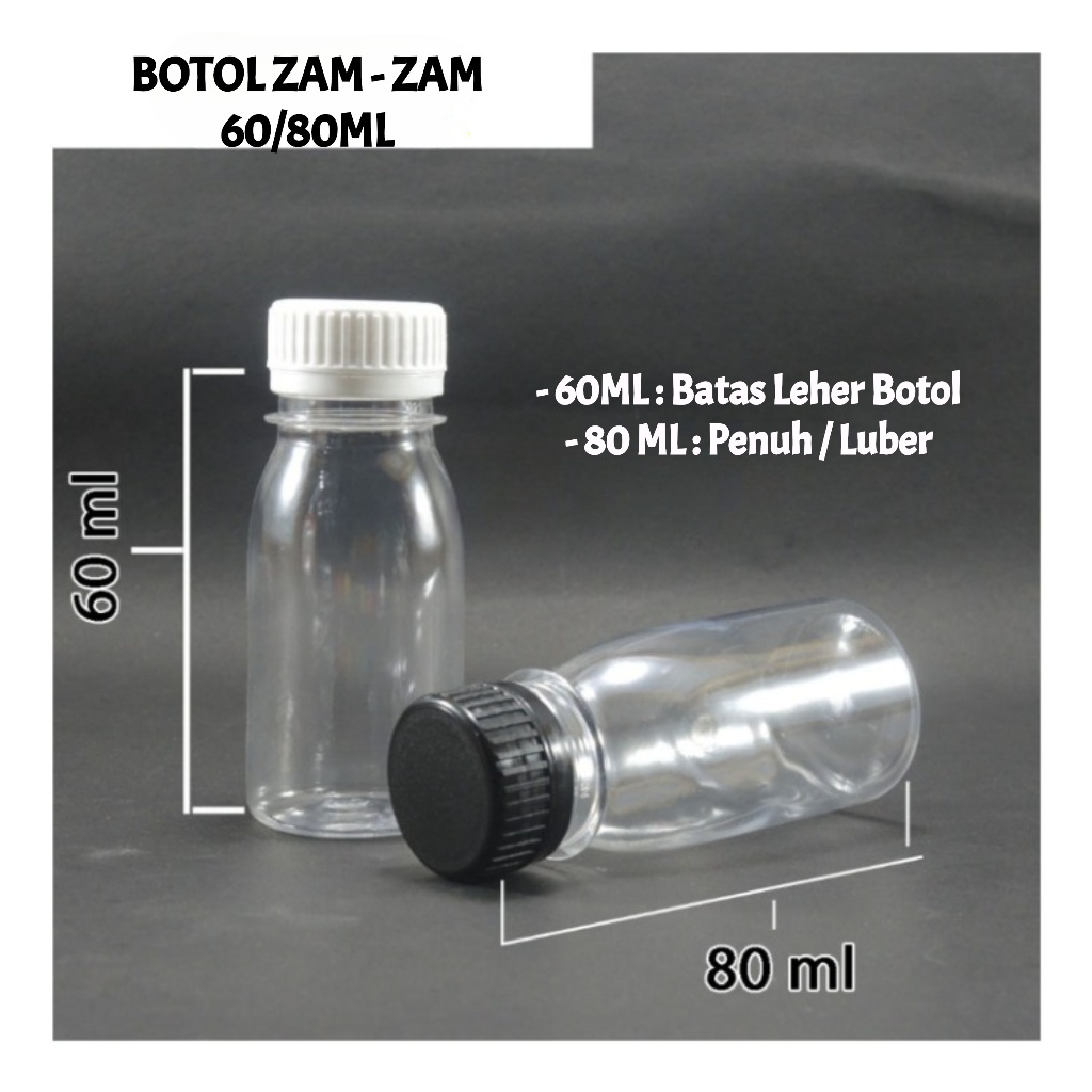 Botol Zam Zam Botol Jelly Plastik 60ml 80 ml 60-80 ml Minuman Es Kopi Susu Jus