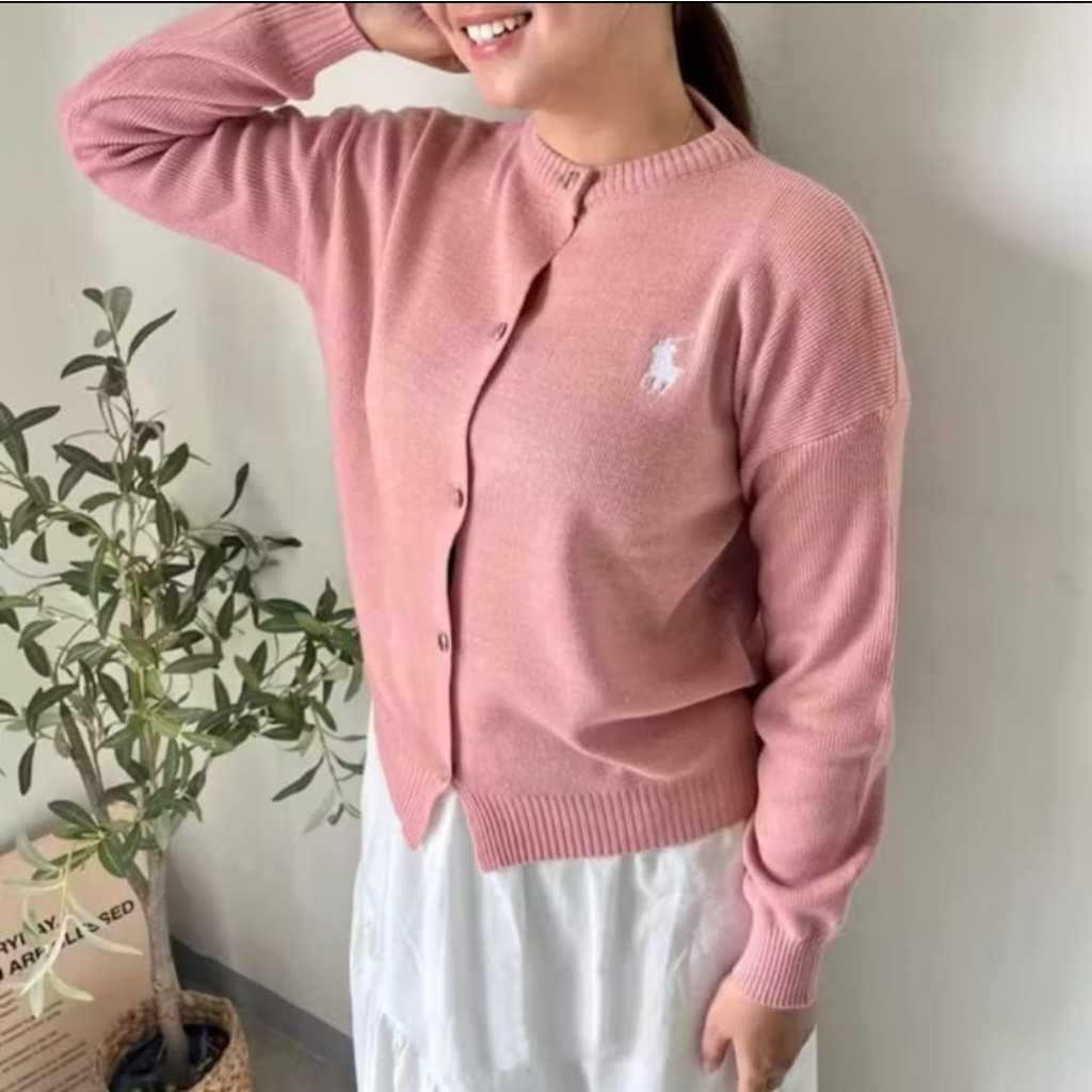 Cardigan Rajut Wanita Oversized Kekinian Lembut Hangat Korea Casual Import Lengan Panjang