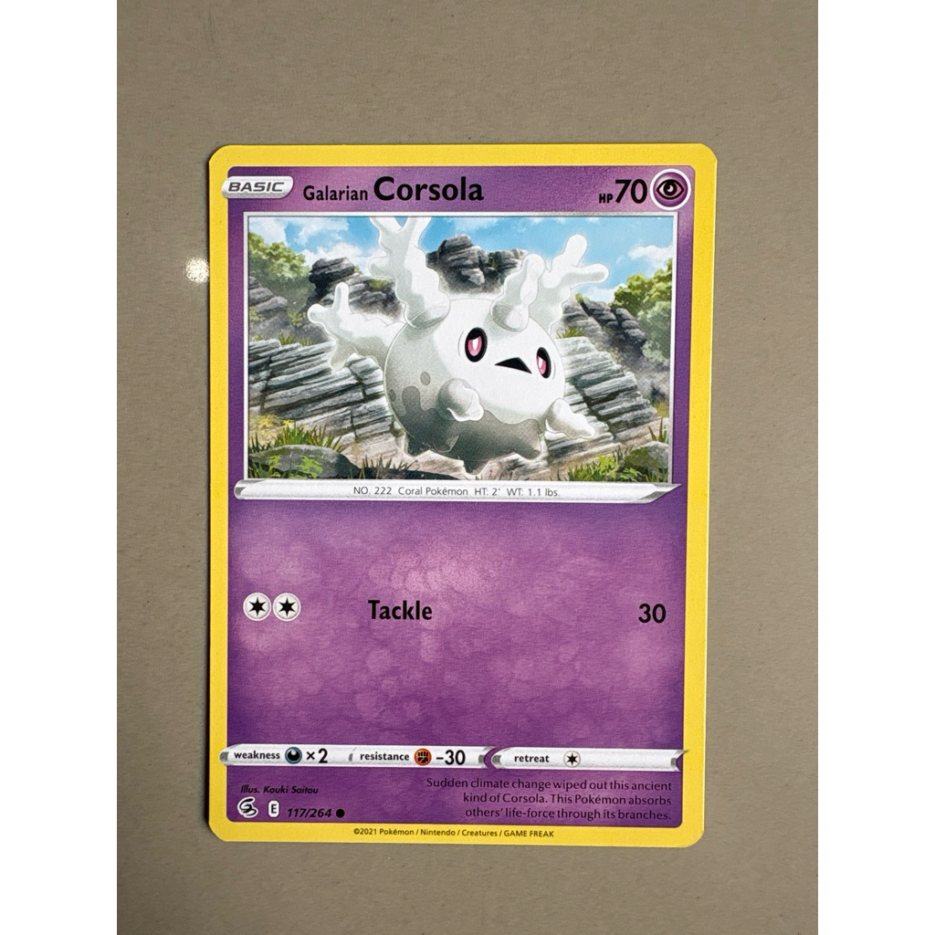 kartu pokemon original common corsola 117/264