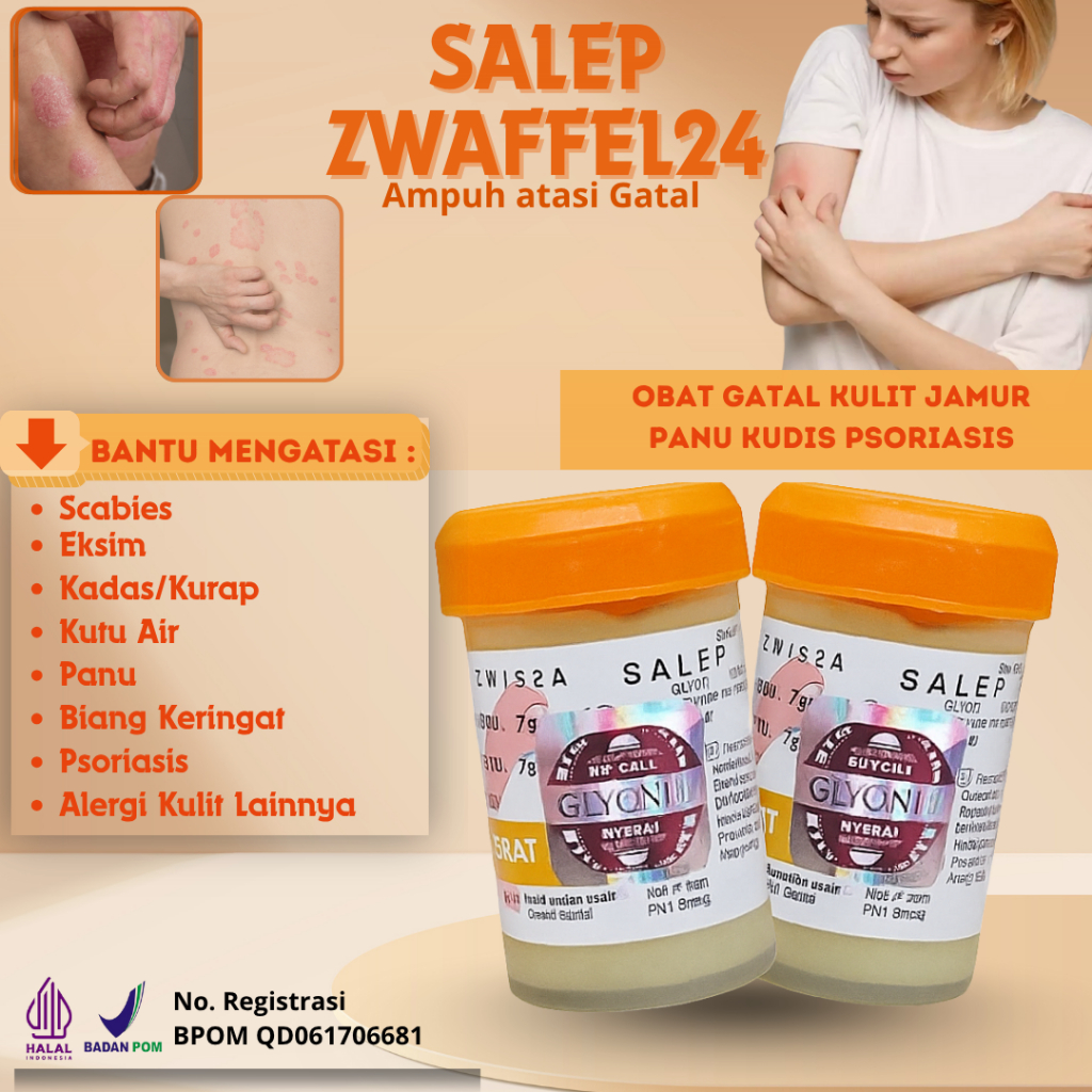 Zwafel 24 Itchy 234 Obat Gatal Kulit Jamur Panu Kudis Psoriasis