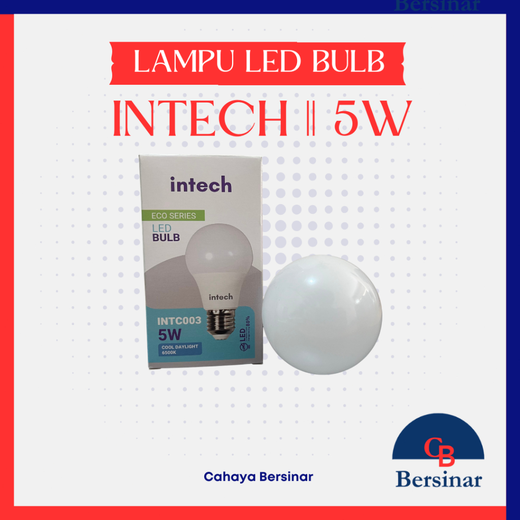 LAMPU INTECH PUTIH 5W GARANSI 1 TAHUN