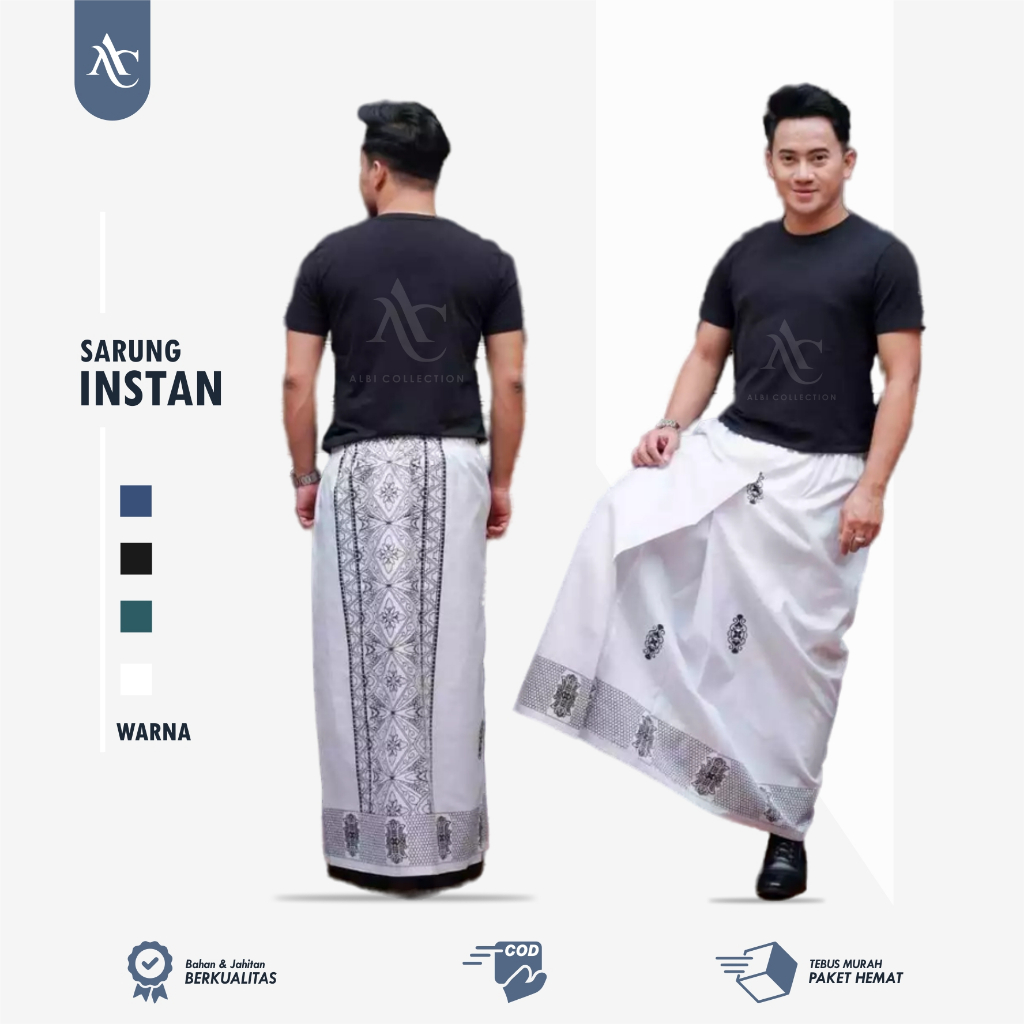 SARUNG INSTAN DEWASA santri/santriwati  Sarung Instan Pria Dewasa  Sarung Batik Pria Dewasa  Wadimor