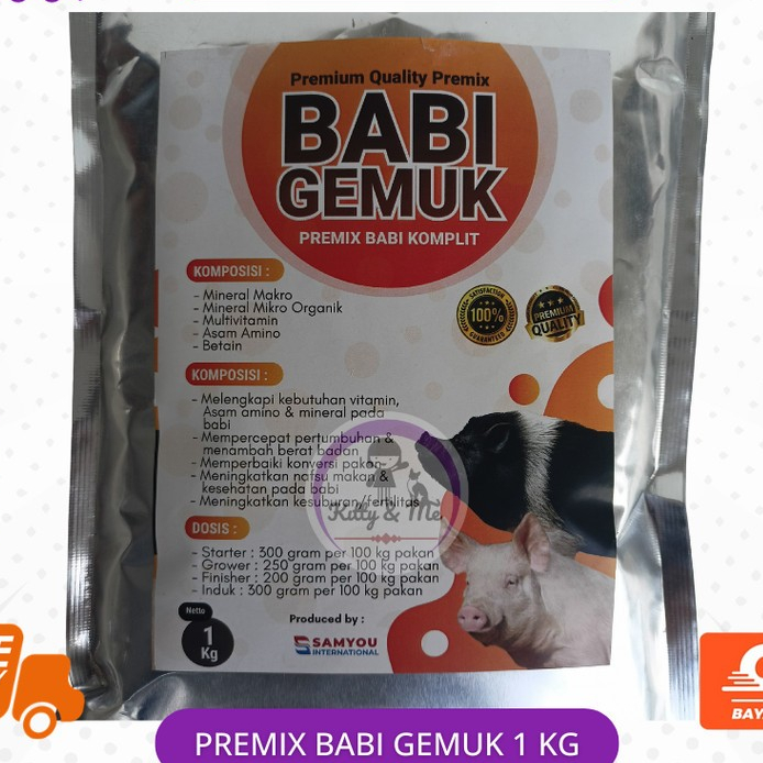 PREMIX BABI GEMUK 1 KG - Premix Babi Suplemen Vitamin Penggemuk & Menambah Nafsu Makan Babi