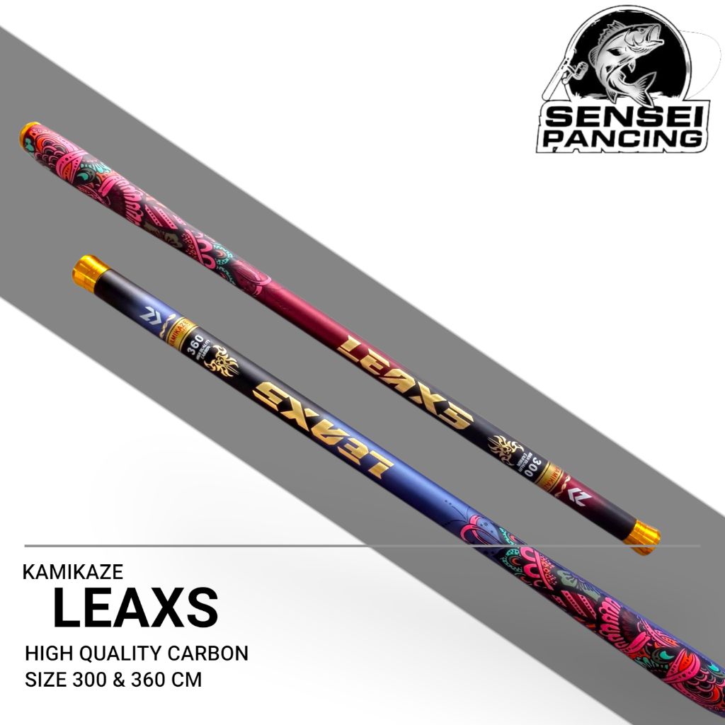 Joran Tegek KAMIKAZE LEAXS Hi-Carbon Blank Compact Kuat & Ringan Dengan Disain Menarik