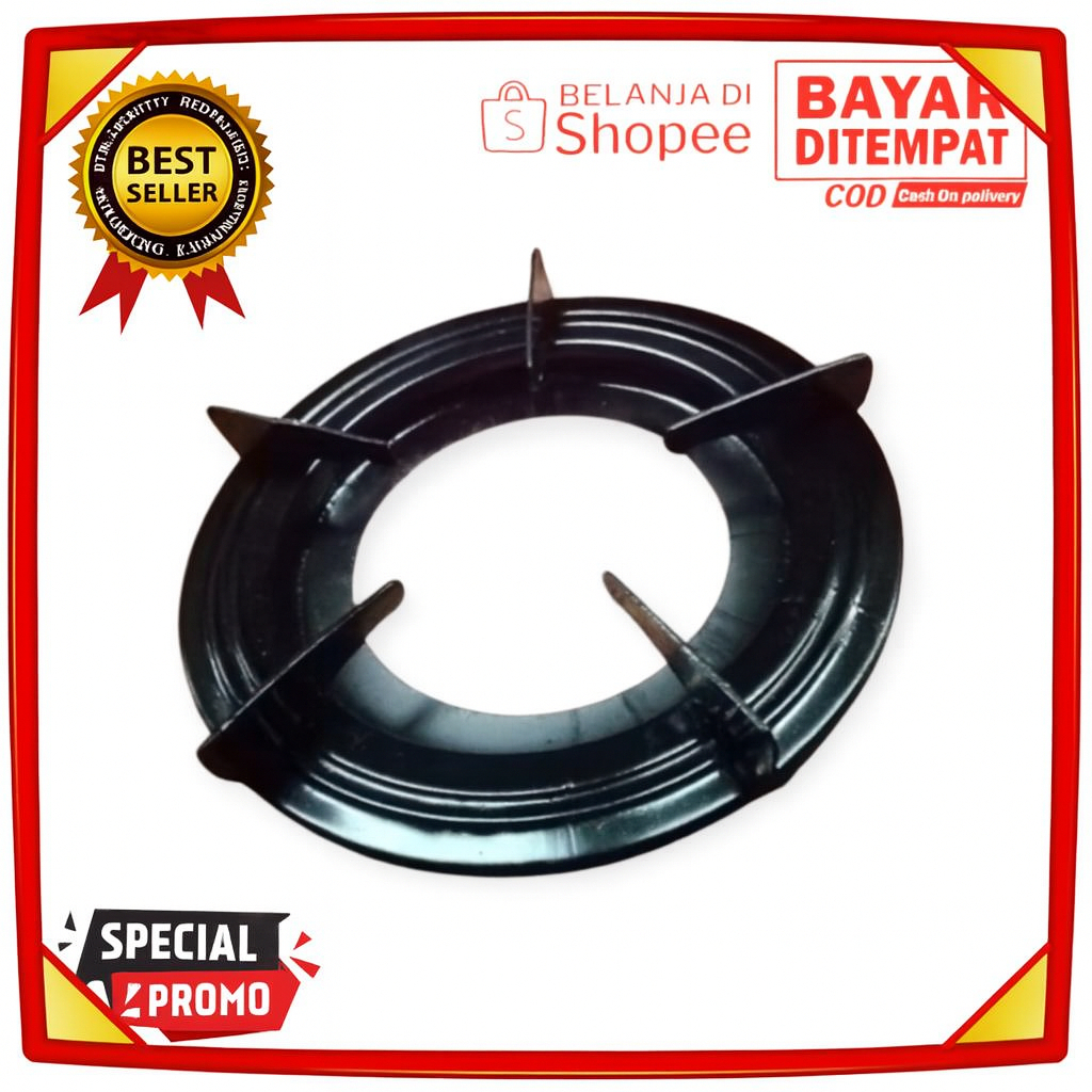 Jual TUNGKU TATAKAN DUDUKAN Nampan KOMPOR Merk QUANTUM KAKI 5 KUALITAS SUPER TEBAL Bulat Original K5