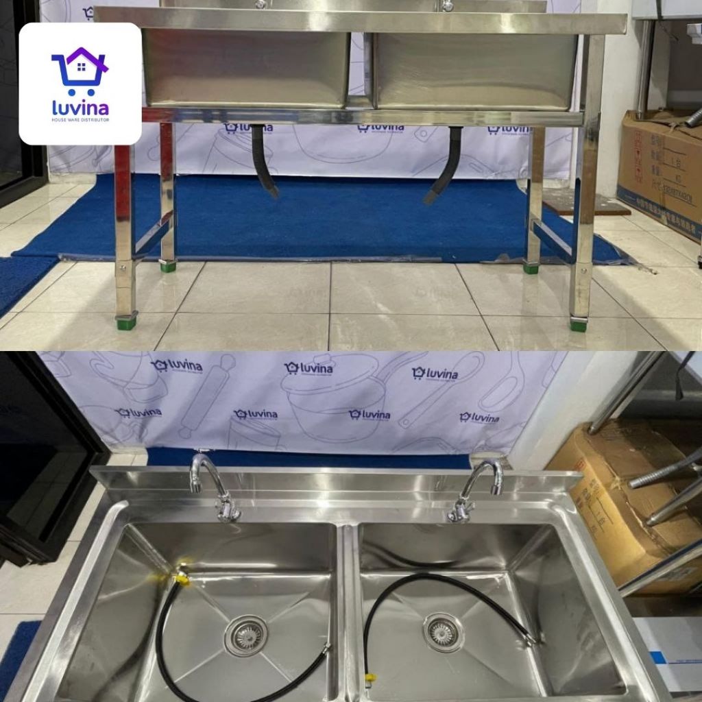 |KEBUTUHAN MBG| KITCHEN SINK 2 LUBANG - KITCHEN SINK PORTABLE DAPUR