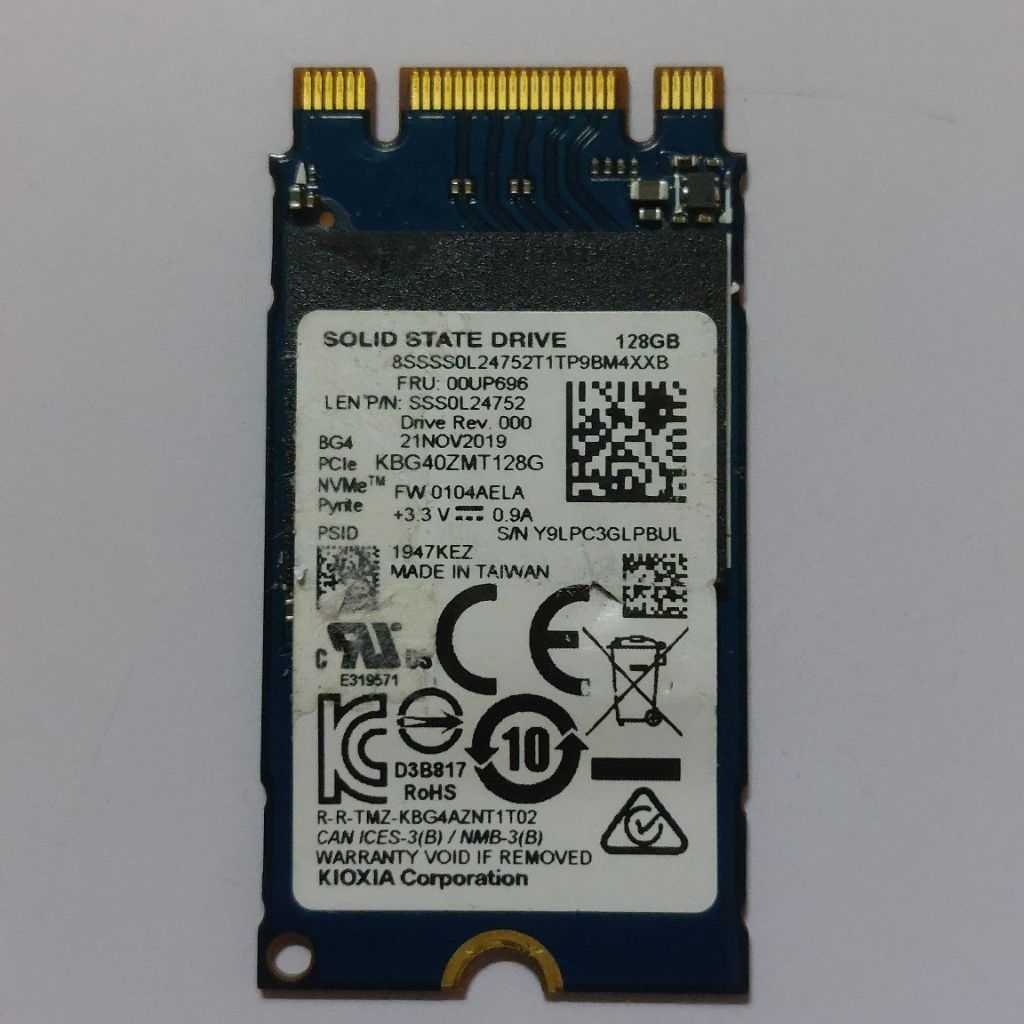 SSD M.2 NVME 2242 128 GB KIOXIA B+M KEY Sentinel 67%