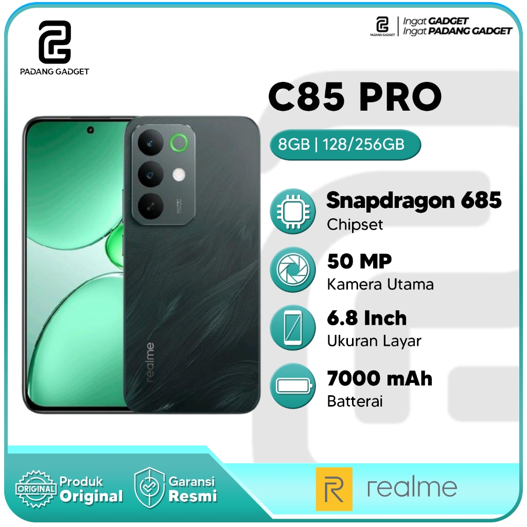 Realme C85 Pro 8+8/128GB | 8+8/256GB Hp Android Smartphone Baru Garansi Resmi