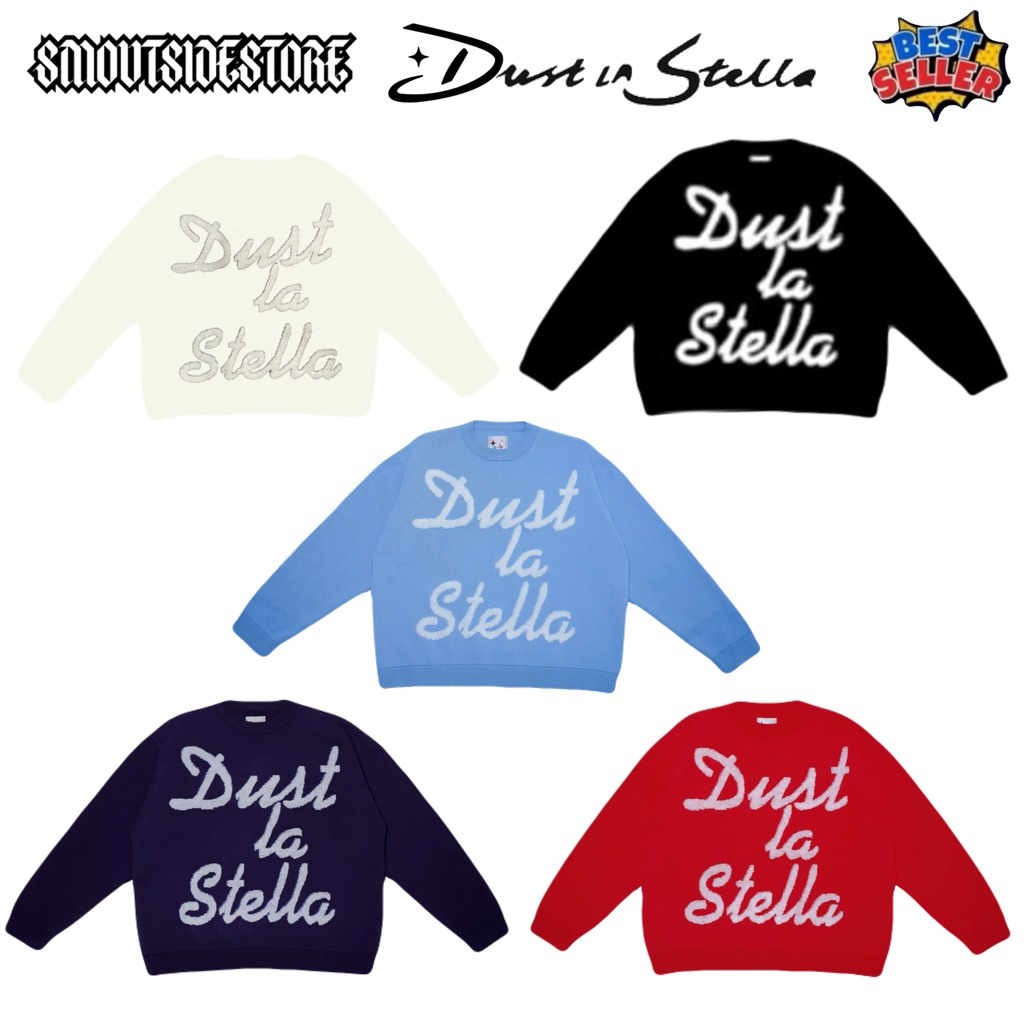 ( 100% ORIGINAL ) • Knitwear Dustlastella • Signature Knit Long-Sleeve White • Signature Knit Long-S