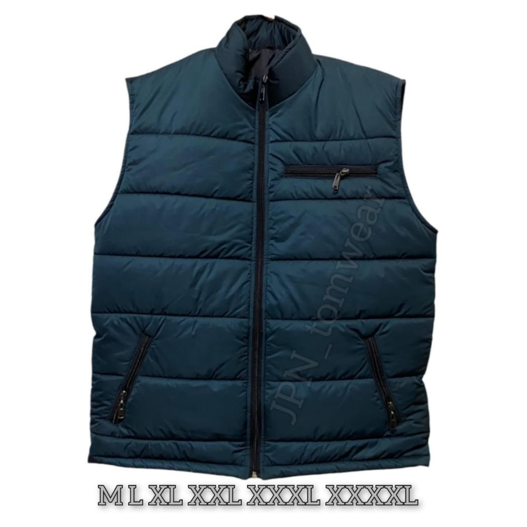 Rompi Pria Wanita Vest Jumbo Rompi Motor Anti Angin Jaket Pelindung Dada Hijau Botol XXL XXXL XXXXL