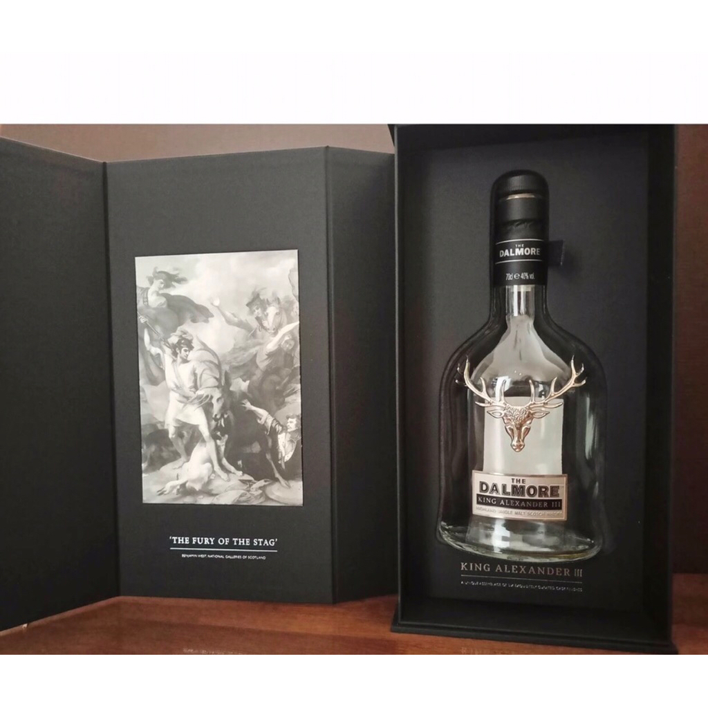 botol bekas miras dalmore king alexander III / botol pajangan / botol hiasan