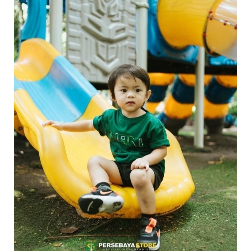 Kaos Anak Persebaya WANI-Baju Kids Persebaya Surabaya Casual Full cutton Green