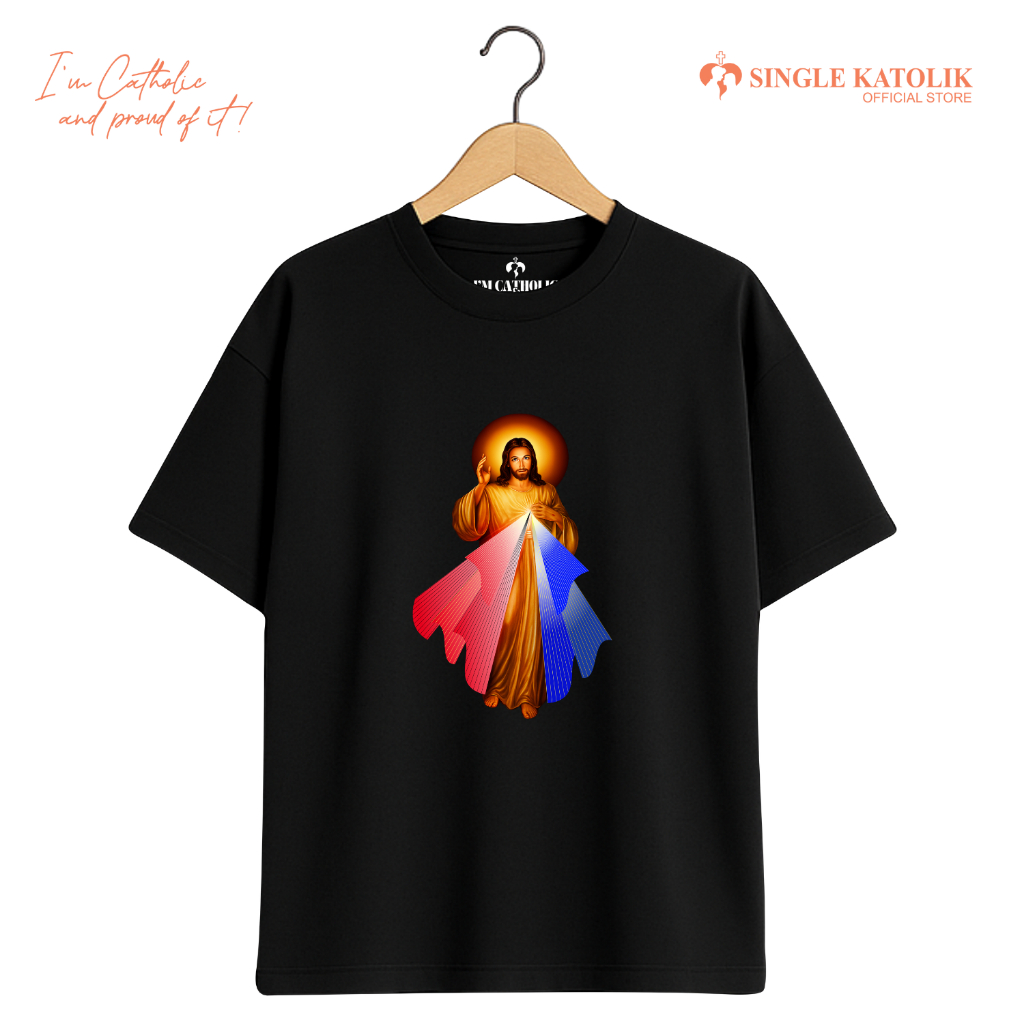 YESUS KERAHIMAN ILAHI [OVERSIZED] - Kaos Rohani  - Katun premium 100% - Cotton Aloe 20s - Heavyweigh