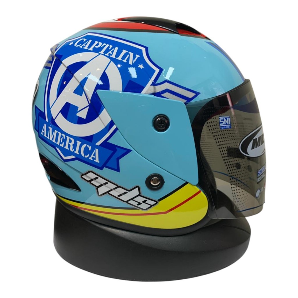 HELM MDS R3 SPORT JUNIOR CAPTAIN AMERICA (LIGHT SMOKE) ORIGINAL