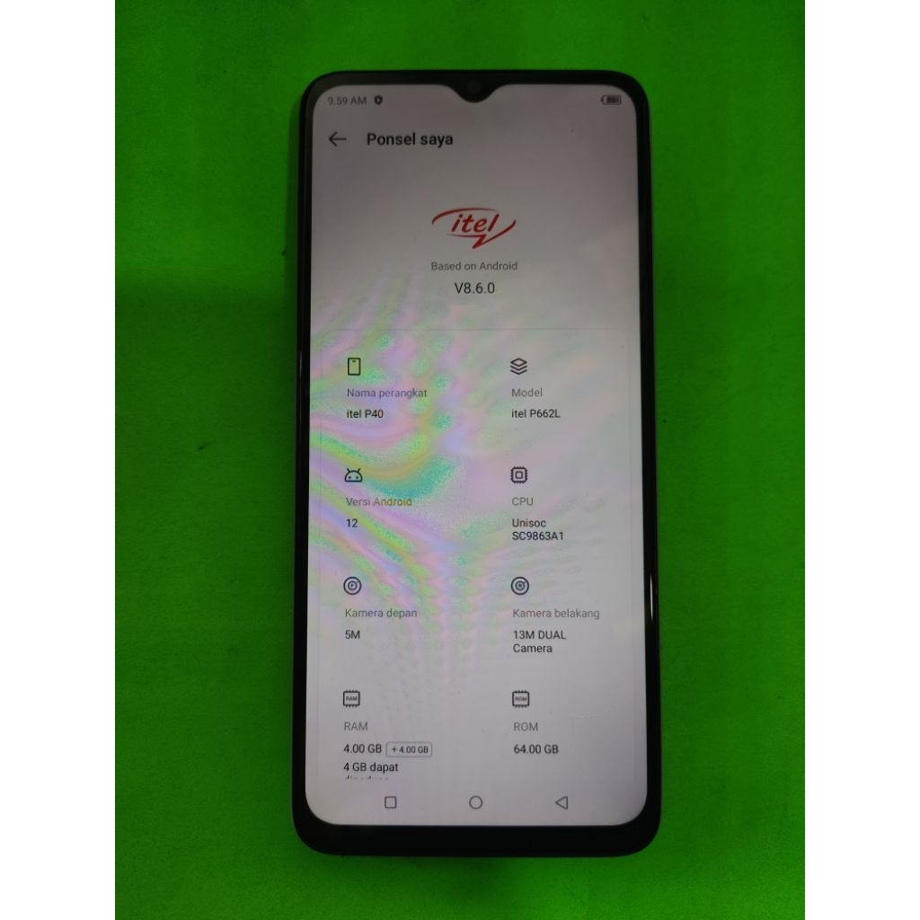 itel p40 Ram 4/64