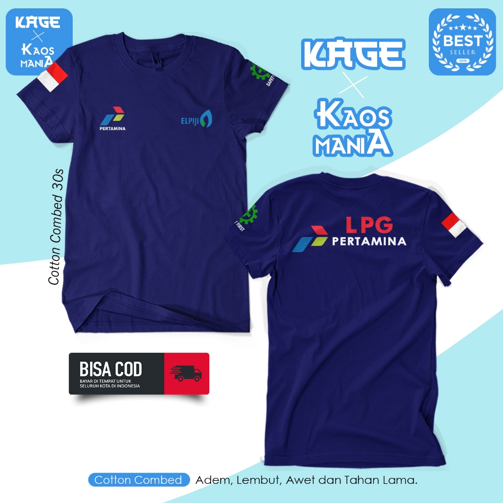 Baju Kaos PERTAMINA LPG ELPIJI V2 Gas 3kg - Baju My Pertamina Pertamax Enduro KAOS KAGE