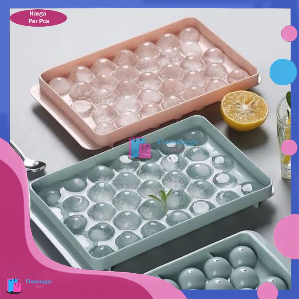 Cetakan Es Batu Bulat 33 Bulatan / Cetakan Jelly Bulat Jumbo / Cetakan Pudding / Ice Cube Tray / Tem