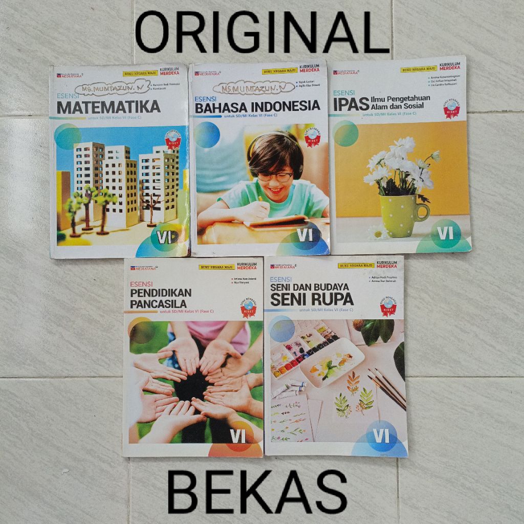 ( BUKU BEKAS ) ( ORIGINAL ) KELAS 6 VI SD MI PENERBIT MEDIATAMA KURIKULUM MERDEKA MAJU FASE A - ESEN